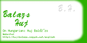 balazs huj business card